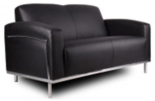 Contemporary Boss Black Loveseat BR99002 La Palma