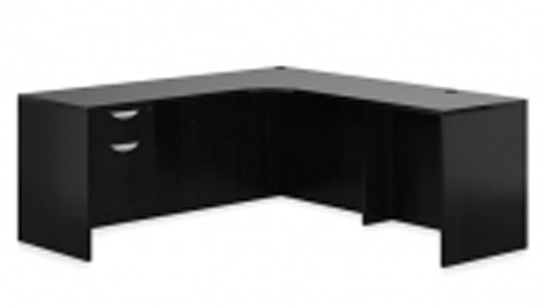 New Curved Corner Credenza & Pedestal Desk LA