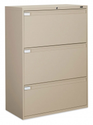 Black Colored 3 Drawer Lateral File Cabinet Garden Grove