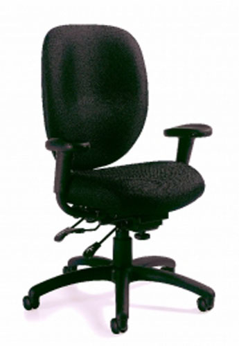 Global Black Fabric Finish Multifunction Task Chair