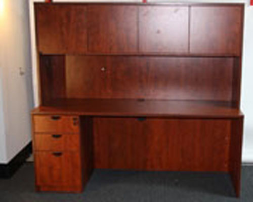 New Hutch & BBF Pedestal Credenza/Desk Riverside