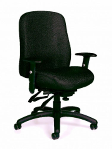 OTG Black Fabric New Multifunction Office Chair