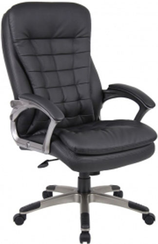 Boss High Back Executive Chair with Pewter Finish