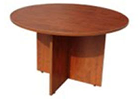 Laminated Round Conference Table in Cherry Riverside