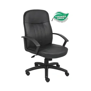 Boss Chair - Black Budget LeatherPlus High Back Executive Chair