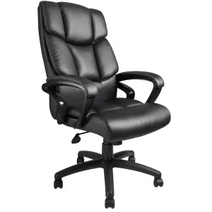 Boss Chair - Black Top Grain Leather Executive Chair