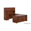 Executive "U" Desk with Hutch, One BBF Pedestal and One FF Pedestal 71" x 108" - OTG - AOF Mahogany