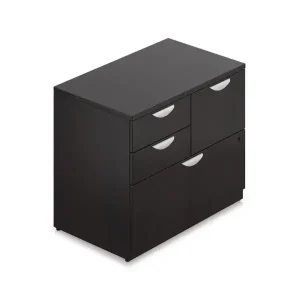 offices Espresso Mixed Storage Unit with Lock