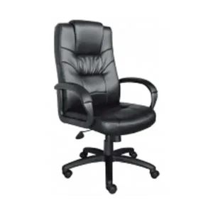 High Back Black Leather Executive Office Chair Riverside