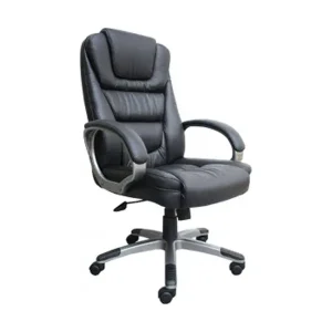 Boss LeatherPlus Executive Chair with Waterfall SeatBlack