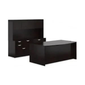 OTG Bow Front Desk Shell with Overhead Hutch