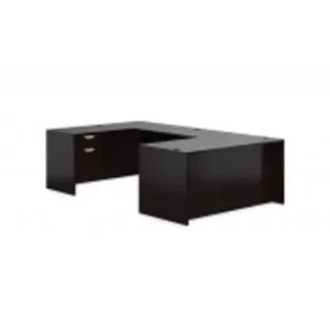 OTG 66” “U” Desk with Credenza, Bridge & Pedestals LA