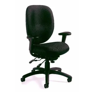 Global Black Fabric Finish Multifunction Task Chair