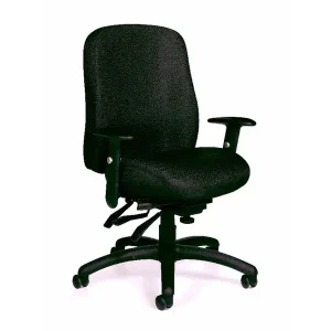 OTG Black Fabric New Multifunction Office Chair