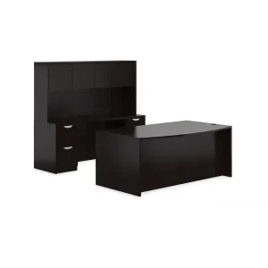 New Global Laminated BBF Pedestal Bow Front Desk